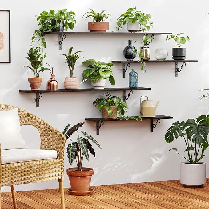 DINZI LVJ Long Wall Shelves, 55.1" Large Floating Shelves Set of 2, Wide - Image 5
