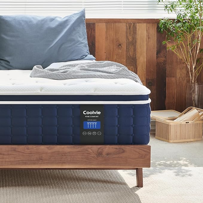 Coolvie Twin XL Mattress 12 Inch, Medium Firm XL Twin Mattress in a Box by COOLVIE