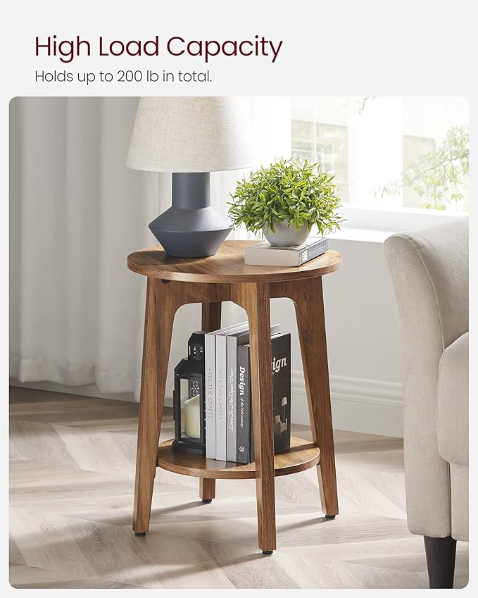 VASAGLE Side Table, Small Round End Table - Image 6