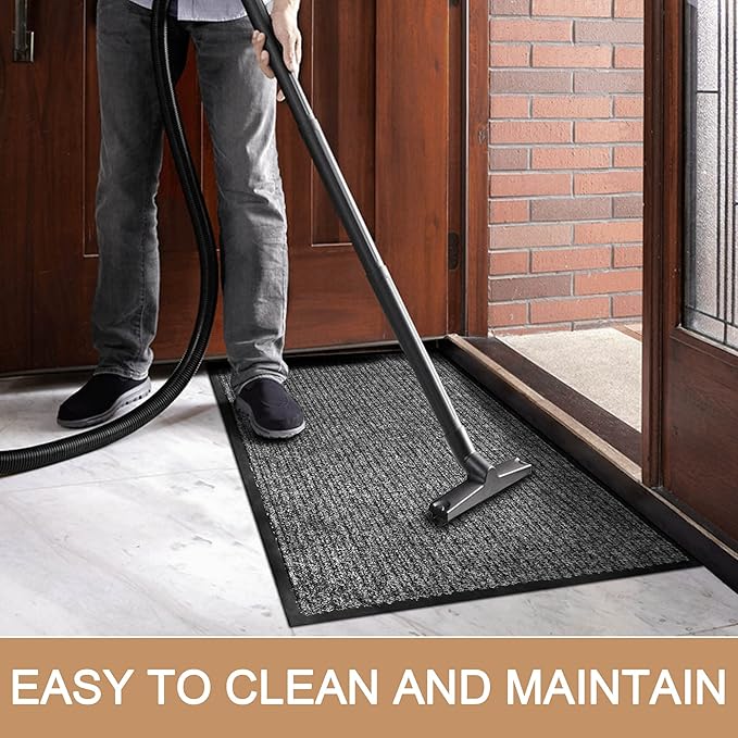 Durable Front Door Mat, Heavy Duty Indoor Outdoor Doormat, Stain and Fade - Image 4
