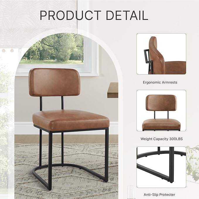 Dining Chairs Set of 4, Upholstered Modern Kitchen Chairs - Image 5