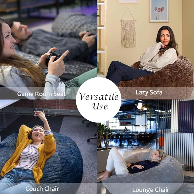 BCU Bean Bag Cover Comfy Beanbag Chair - Image 8