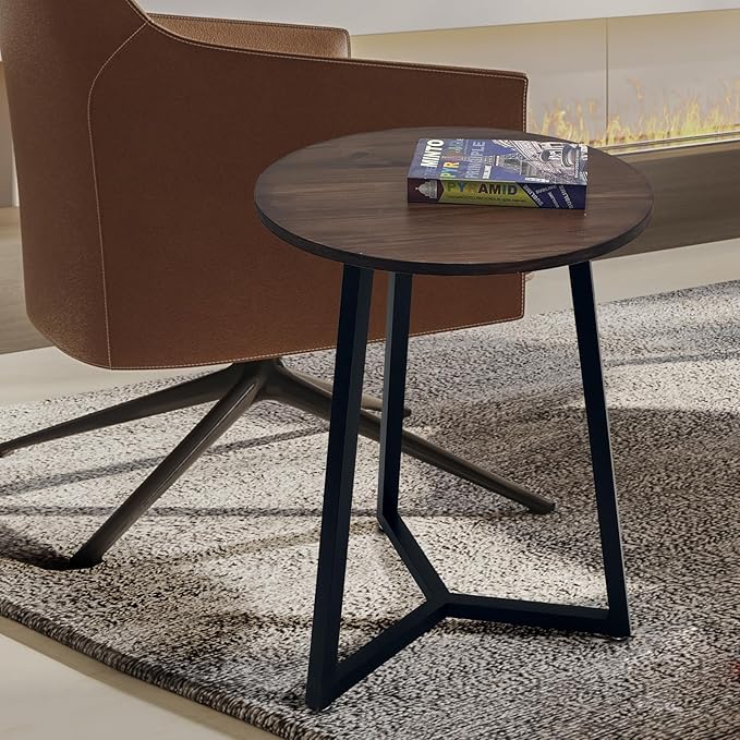 Round Metal Coffee Table Legs, 28 Inch Black Iron Dining Table Base Only - Image 5