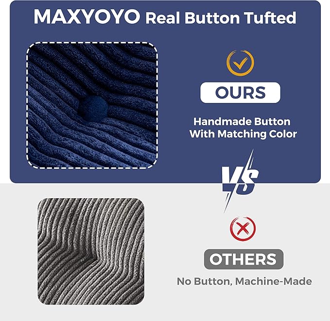 MAXYOYO 3 Seater Couch for Living Room, Boneless Couch - Image 9