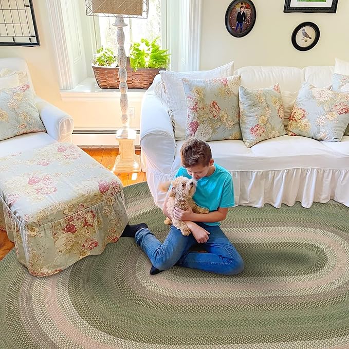 Homespice Grassland Braided Oval Area Rugs 4x6' by Homespice
