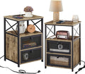 VECELO Grey Side End Tables by VECELO