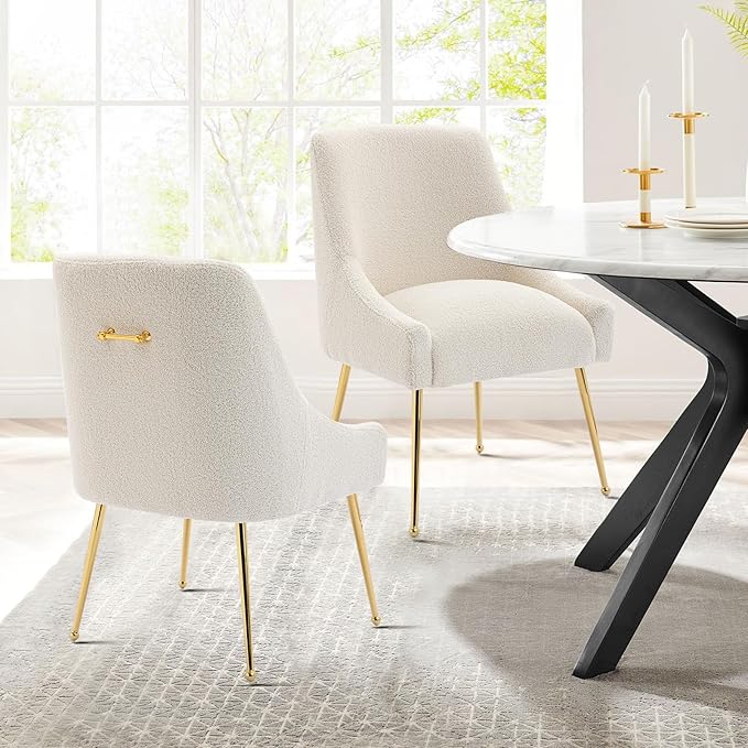 Modern Velvet Dining Chairs Set of 4, Contemporary Upholstered Furniture - Image 6