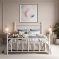 SHA CERLIN 14'' Full Size Metal Platform Bed Frame/Victorian Headboard and by SHACERLIN