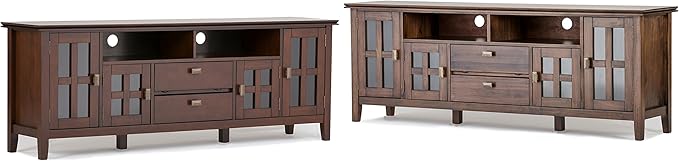 SIMPLIHOME Artisan SOLID WOOD 72 Inch Wide Transitional TV Media Stand in - Image 14