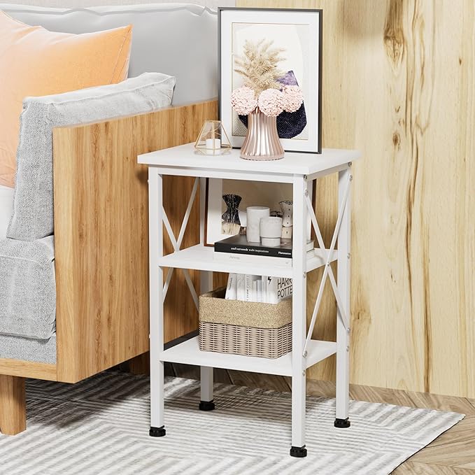 VECELO Modern Nightstands X-Design Side End Table Night Stand - Image 2