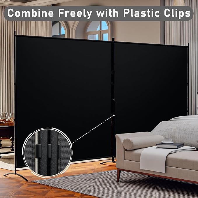 Room Divider 126''W x 71''H Large 2 Panel Privacy Screen - Image 5