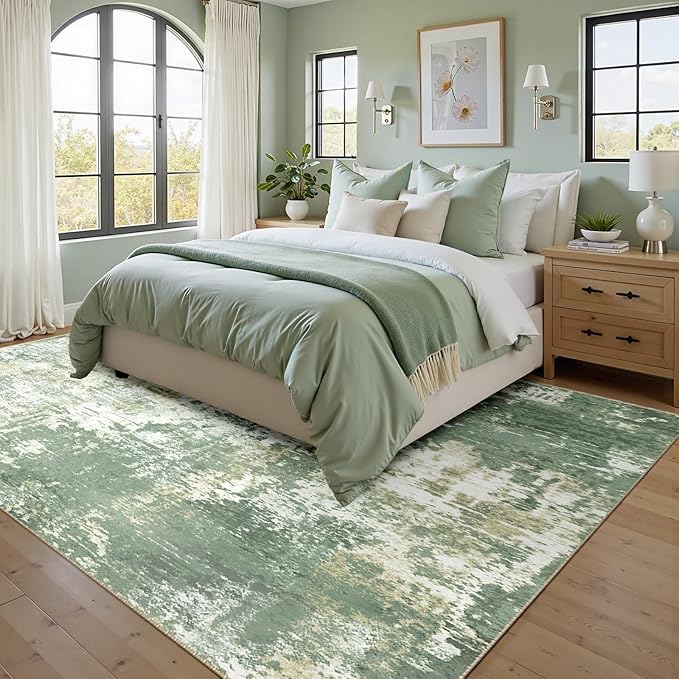 Washable Area Rugs 5'x7' Non-Slip Modern Abstract Soft - Image 3