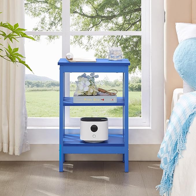 VECELO End Table, Bedside Table, X-Design Reinforced Nightstands, Side Table - Image 4