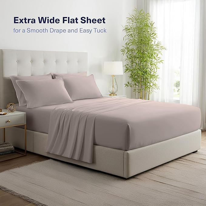 Kickoff Viscose Bamboo Sheets Twin XL Size 3-pc 100% Organic Bamboo Viscose Bed - Image 6