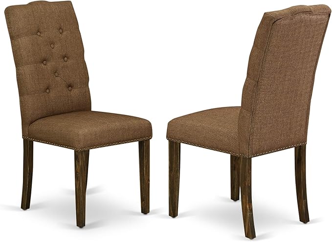 East West Furniture F2EL7-718 7 Piece Dining Table Set Consist of a Round - Image 4