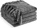 Chenille Throw Blanket for Couch 60"X 80" Twin, Soft Cozy Throws by LONGCREATE
