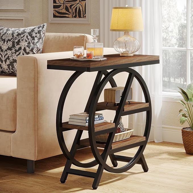 Tribesigns End Table for Living Room, 3-Tier Narrow Side Table - Image 3