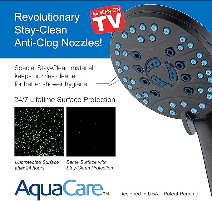Hotel Spa AquaCare High Pressure 8-mode Handheld Shower Head - Image 3