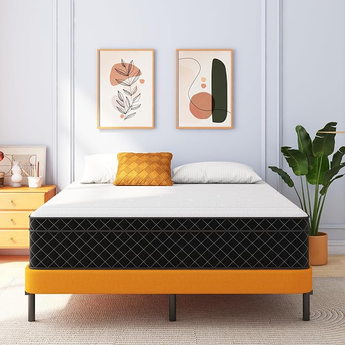 Queen Mattress, 12 Inch Queen Size Mattress Bed in a Box, Memory Foam & Pocket - Image 2