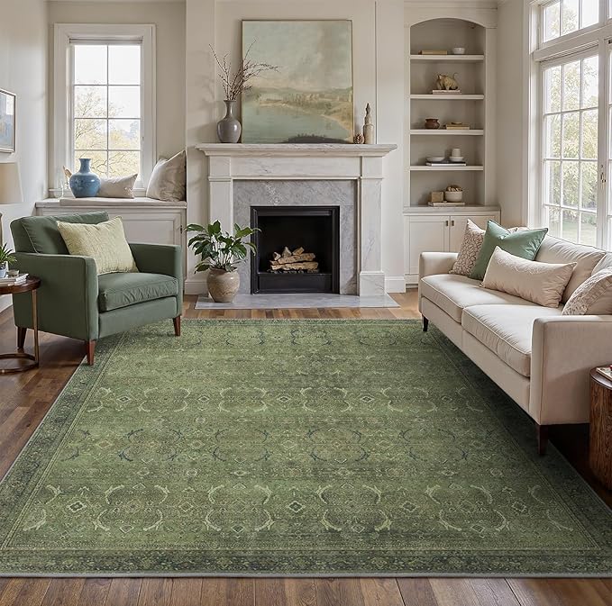 8X10 Area Rugs Machine Washable Rugs by BESBLEE