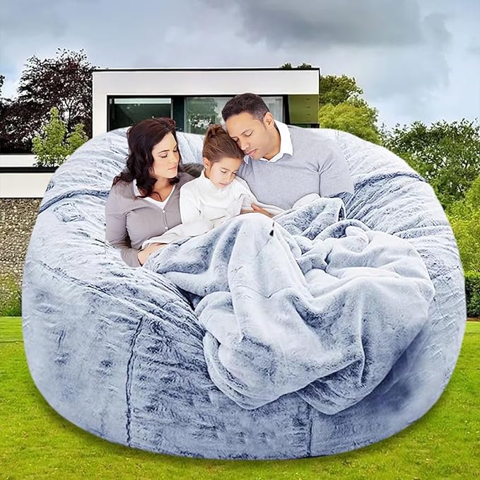 Bean Bag Chair for Adults Kids, Without Filler, Comfy Giant Round Lazy Sofa - Image 8