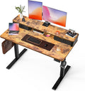 48x24 Inch Standing Desk with Double Drawers, C-Clamp Mount Compatible by FiCiHi