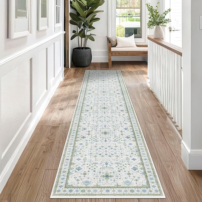 Oushak Runner 2x10 Hallway Rug by HazoHaus