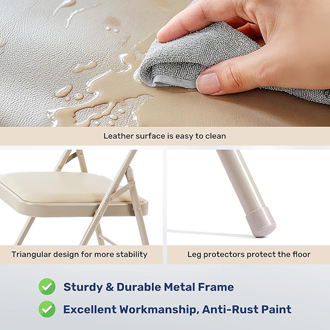 HealSmart 2 Pack Folding Chairs - Image 4