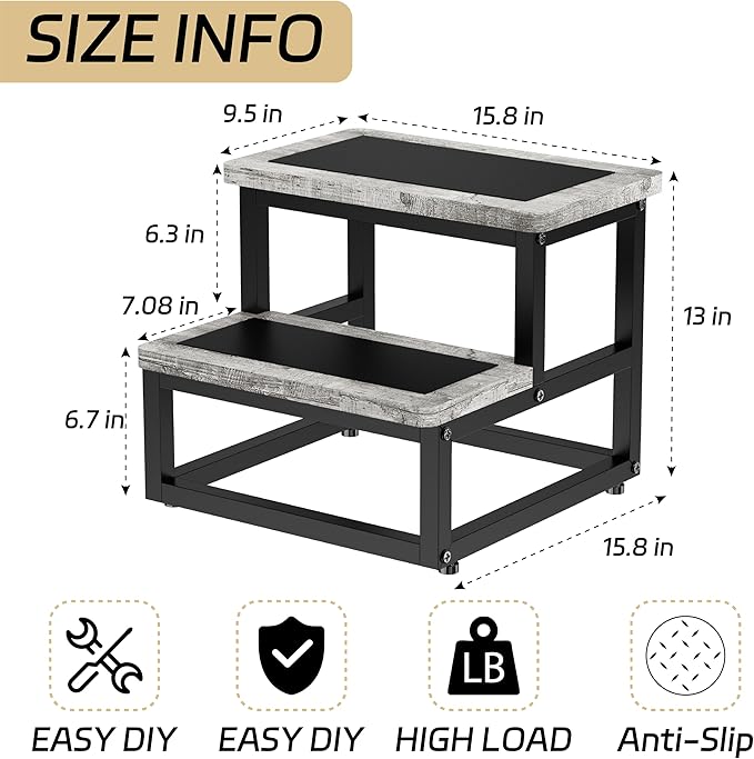 Step Stools for Kids Adults, Heavy Duty Stepping Stools Bed Steps for High Beds - Image 3