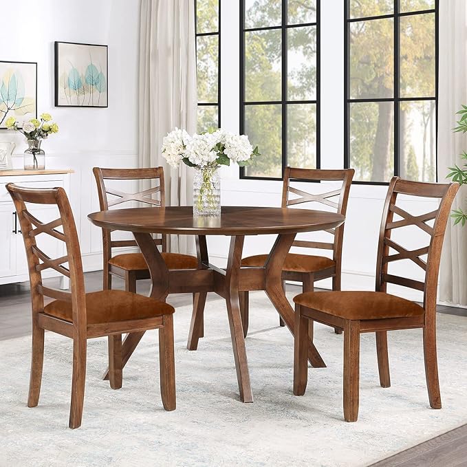 Smiry Velvet Seat Covers for Dining Room Chair Set of 4, Stretch Fit Removable - Image 8