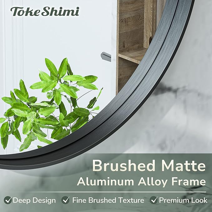 TokeShimi Round Black Mirror 24 Inch - Image 3