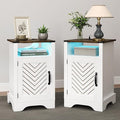 RoyalCraft Farmhouse Nightstand, Bedside Table Set of 1 by Bringyoubetterlife