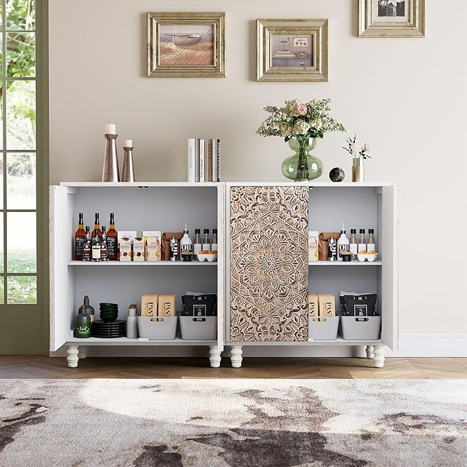 COSIEST Set of 3 32" Buffet Sideboard Cabinets - Image 3