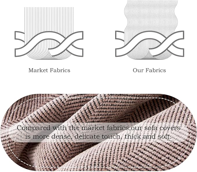 STACYPIK Solid Pink Sofa Cover for Pets Dogs, Cooling Chenille Herringbone - Image 4