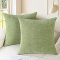CaliTime Throw Pillow Covers Decorative 26 X 26 Inches Pack of 2 Cozy Chenille by CaliTime