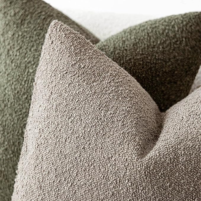 Foindtower Set of 2, Decorative Textured Boucle Throw Pillow Covers Accent - Image 4
