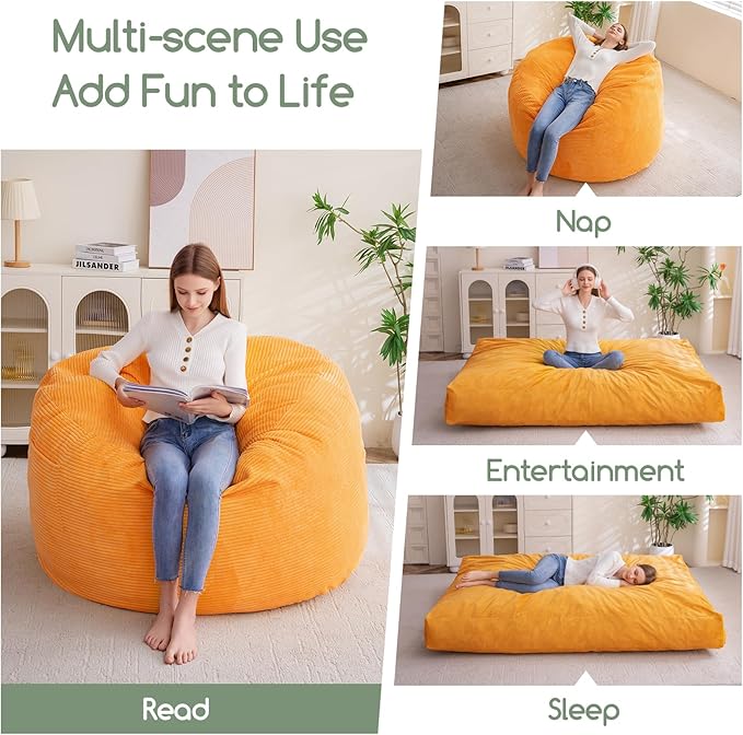 HIGOGOGO Giant Bean Bag Chair Bed - Image 4