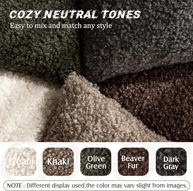Foindtower 2 Pieces 24x24 Inch Red Brown, Faux Fur Throw Pillow Cover Accent - Image 7