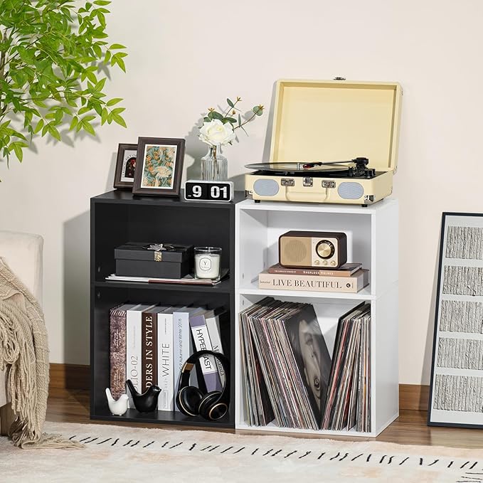 YAHARBO 2 Cube Bookshelf, Horizontal Book Shelf, Small Cubby Bookcase - Image 4