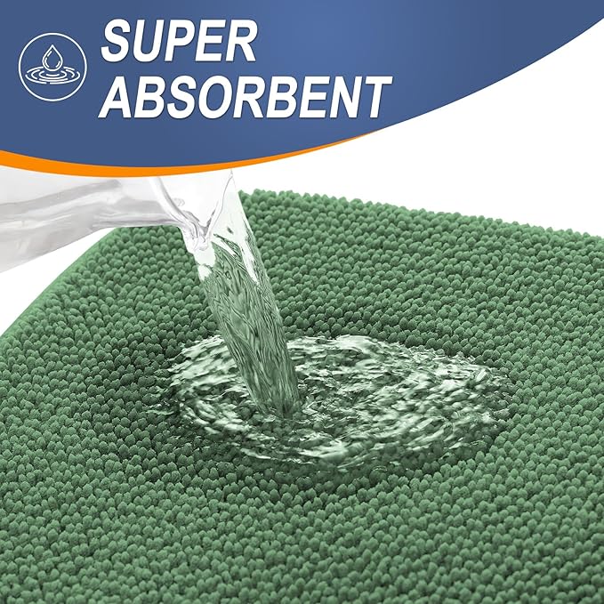 OLANLY Thick Memory Foam Bath Mat Rug 30x20, Extra Soft Absorbent Bathroom Rug - Image 3
