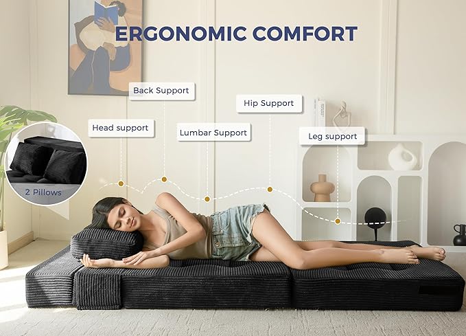 MAXYOYO Convertible Sofa Bed, Fold Out Loveseat Sleeper Sofa - Image 6