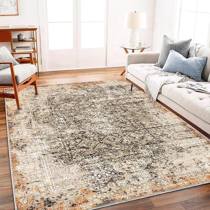 5'x7' Washable Area Rug Vintage Traditional Floor Cover Foldable Thin Kitchen by CHAMPLANT