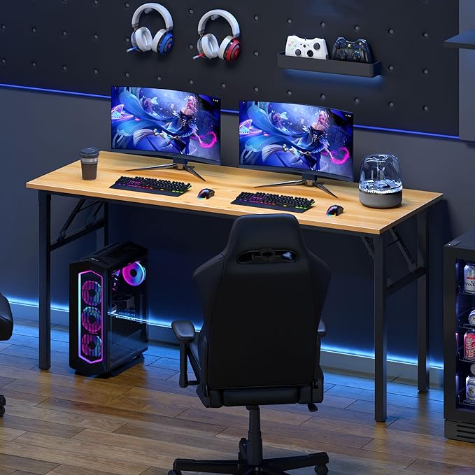 Need Folding Computer Desk, Large 60 inches Folding Table by Need
