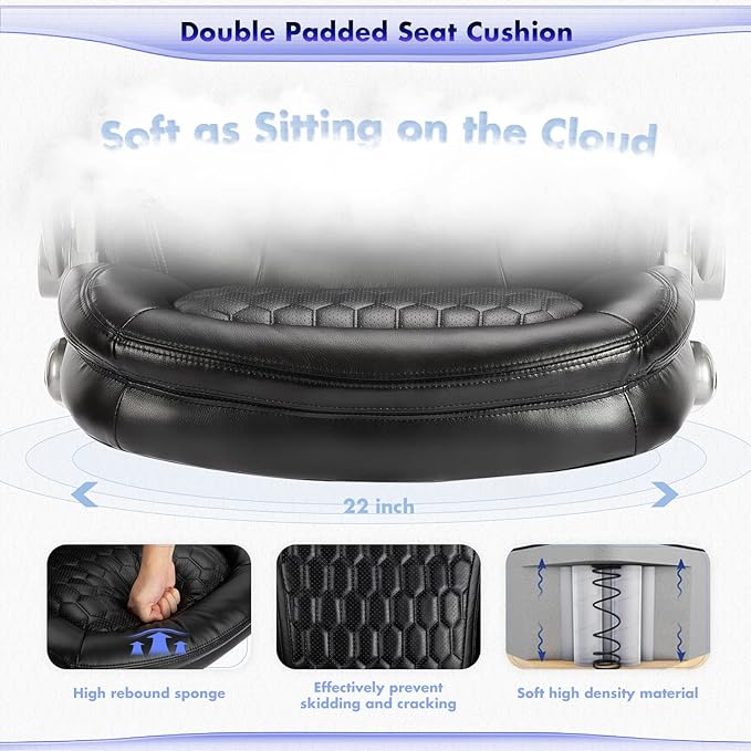 Executive Office Chair-Ergonomic Computer Desk Chair, High Back Leather Chair - Image 5