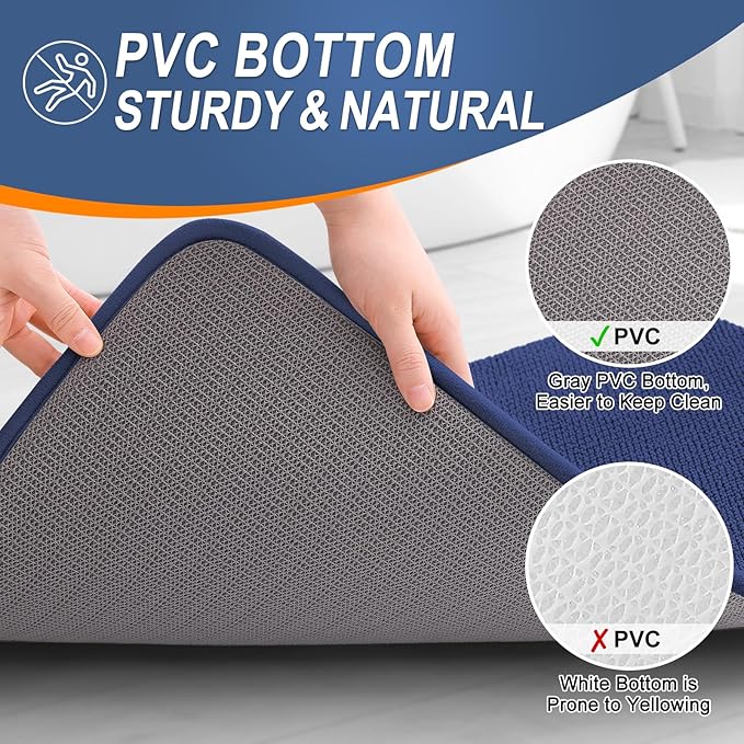 OLANLY Thick Memory Foam Bath Mat Rug 30x20, Extra Soft Absorbent Bathroom Rug - Image 4