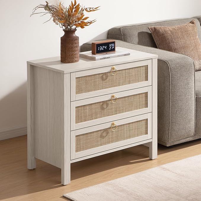 SICOTAS White Night Stand with Drawers - Image 7