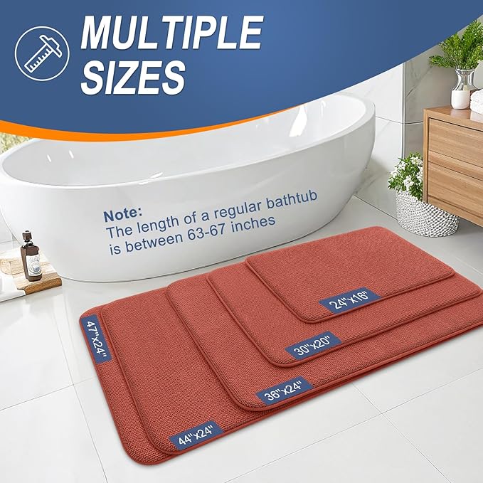 OLANLY Thick Memory Foam Bath Mat Rug 30x20, Extra Soft Absorbent Bathroom Rug - Image 5