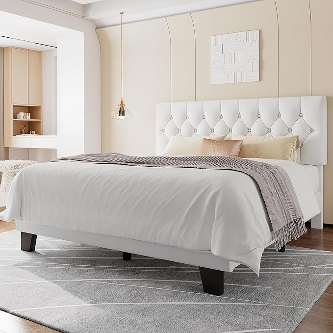 Feonase Velvet Full Size Platform Bed Frame by FEONASE