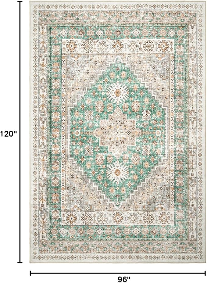 zesthome 8x10 Area Rugs for Living Room, Non-Slip Backing Washable Rugs - Image 2