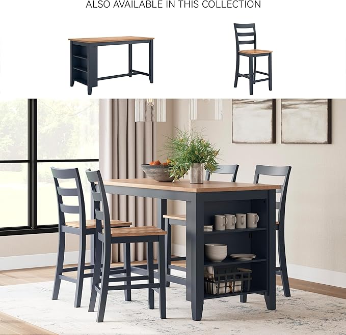 Signature Design by Ashley Gesthaven Solid Wood Frame Counter Height Barstool - Image 6